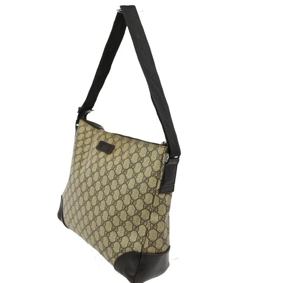GUCCI GG Pattern Shoulder Bag GG Supreme Leather Brown SHW 04KB623 - Picture 2 of 16